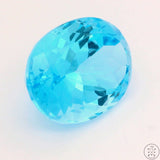 26.6 Carat Swiss Blue Natural Topaz 20x15 mm Oval Faceted Gemstone