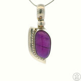 Vintage Navajo Sterling Silver Pendant with Sugilite Signed Bonnie Sandoval