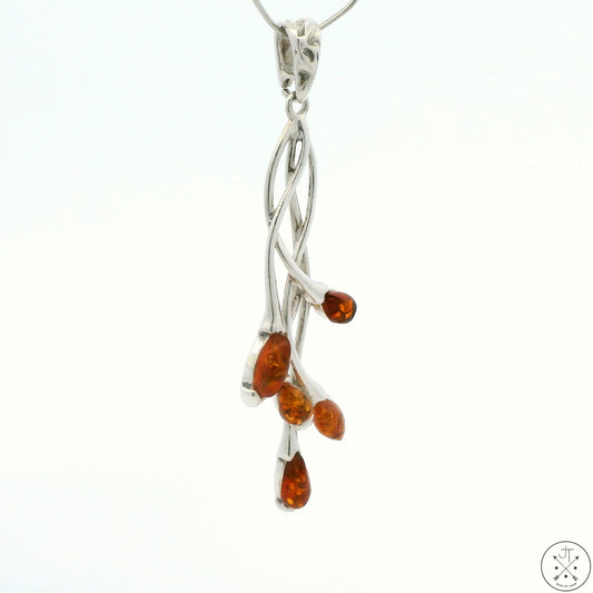 Sterling Silver Pendant with Baltic Amber