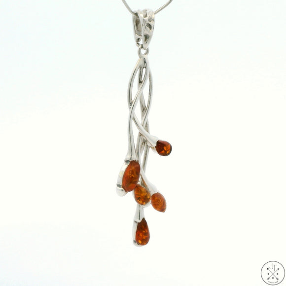 Sterling Silver Pendant with Baltic Amber