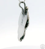 Vintage Navajo Sterling Silver Pendant with Santa Rita Turquoise Signed Hook Bale