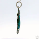 Vintage Sterling Silver Pendant with Malachite Chrysocolla