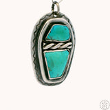 Vintage Heavy Sterling Silver Pendant with King's Manassa Mine Turquoise