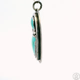 Vintage Heavy Sterling Silver Pendant with King's Manassa Mine Turquoise