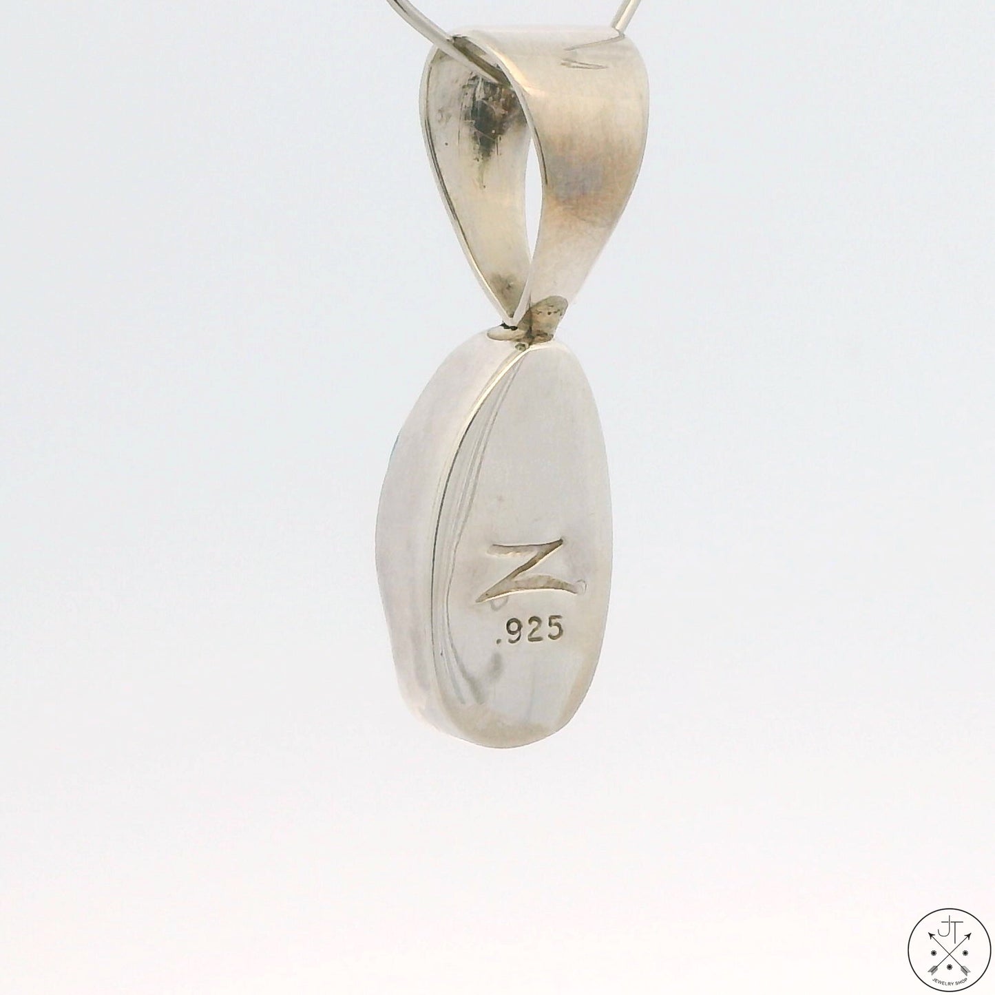 Vintage Sterling Silver Pendant with Red Mountain Turquoise Gertrude Zachary