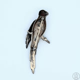 Vintage Sterling Silver Parrot Brooch Bird Pin