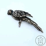 Vintage Sterling Silver Parrot Brooch Bird Pin