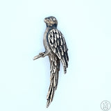 Vintage Sterling Silver Parrot Brooch Bird Pin