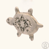 Vintage Navajo Sterling Silver Turtle Brooch Pin Signed Martinez