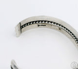 Vintage Navajo Sterling Silver Cuff Bracelet 6.8 Inch Bell Trading Carinated