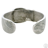 Vintage Sterling Silver 1 Inch Wide Belt Buckle Cuff Bracelet 7 Inch with Diamonds