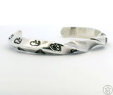 Vintage Navajo Sterling Silver Twisted Carinated Cuff Bracelet 6.4 Inch Signed