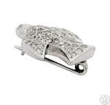 Vintage 18k White Gold Dove Pin with .42 ctw Diamonds