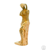 Vintage 14k Yellow Gold Venus De Milo Pendant Aphrodite Statue Heavy