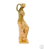 Vintage 14k Yellow Gold Venus De Milo Pendant Aphrodite Statue Heavy