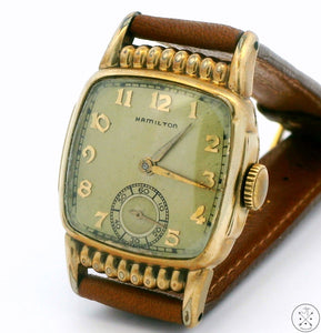 1947 Hamilton 27 mm 10k GF Watch 987A 17 Jewel Mechanical Runs Vintage Dodson