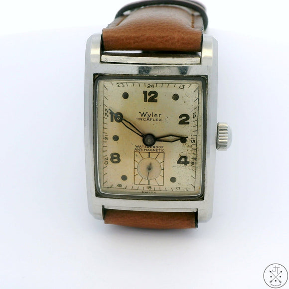 Vintage Wyler 15 Jewel Mechanical Watch Brevet Swiss Incaflex Waterproof Antimagnetic