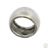 Vintage Nickle-Free Sterling Silver 12.7 mm Wide Band Domed Size 7