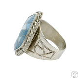 Desert Rose Trading Sterling Silver Ring with Blue Opal Size 11.5