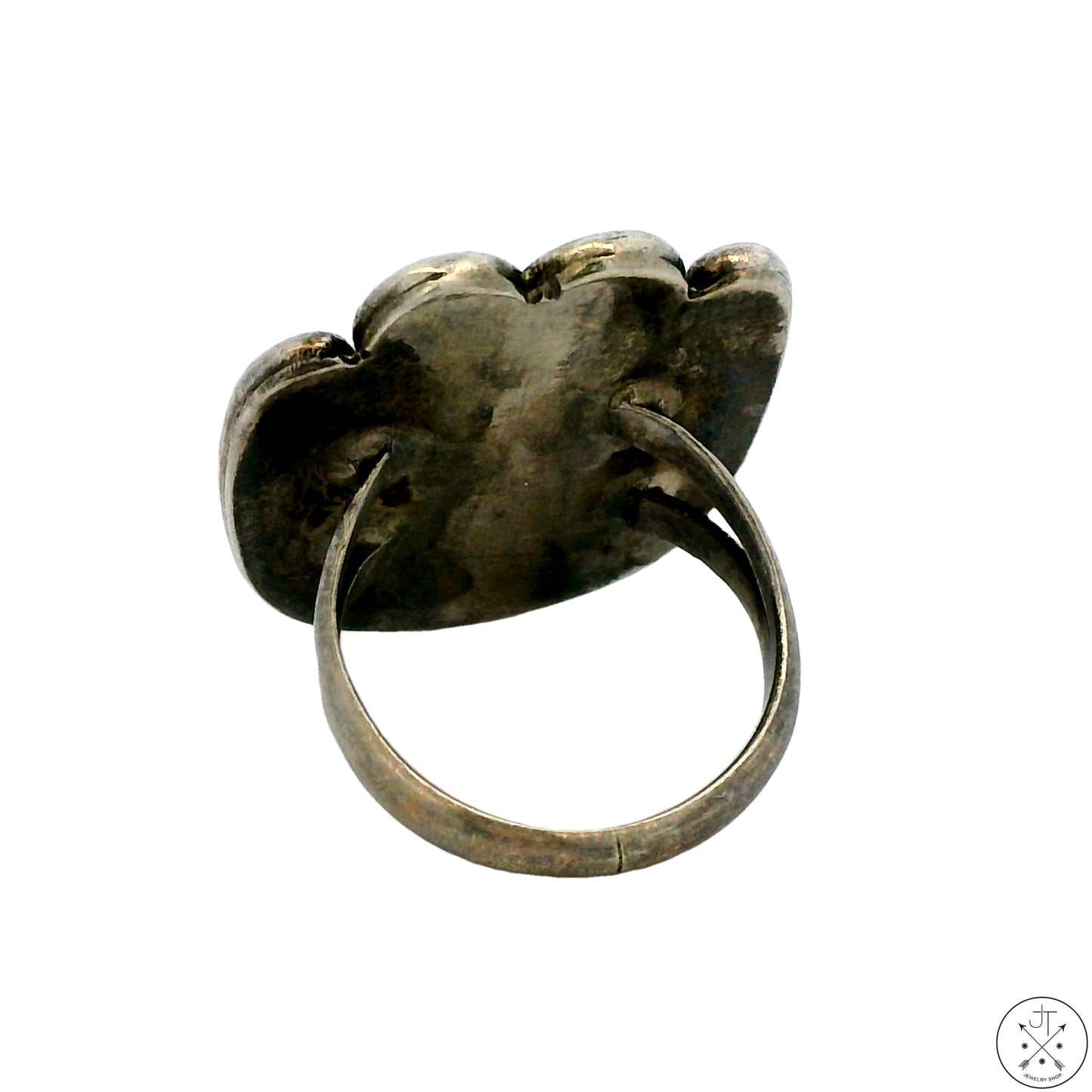 Vintage Sterling Silver Ring with Dyer Blue Mine Turquoise Size 6