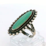 1940s Sterling Silver Pacific Jewelry Co Ring with Turquoise Size 5.5