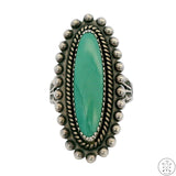 1940s Sterling Silver Pacific Jewelry Co Ring with Turquoise Size 5.5