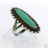 1940s Sterling Silver Pacific Jewelry Co Ring with Turquoise Size 5.5