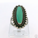 1940s Sterling Silver Pacific Jewelry Co Ring with Turquoise Size 5.5