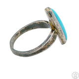 Vintage Bell Trading Native American Sterling Silver Ring Turquoise Size 6.25