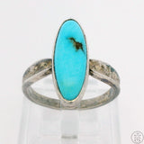 Vintage Bell Trading Native American Sterling Silver Ring Turquoise Size 6.25