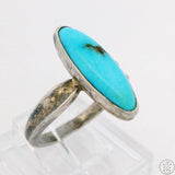 Vintage Bell Trading Native American Sterling Silver Ring Turquoise Size 6.25