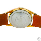 Vintage Croton ETA 17 Jewel Automatic 33 mm Swiss Watch Runs Plaque G10 Gold Plated