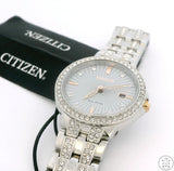 Citizen E013 Eco-Drive 28 mm Watch Solar Date 7.5 Inch Water Resistant with tags