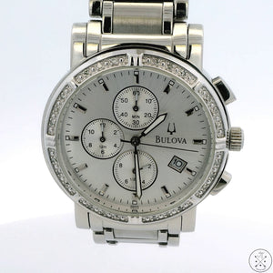 2007 Bulova 39 mm Men's 96E03 Chronograph Date Stainless Steel Quartz Watch