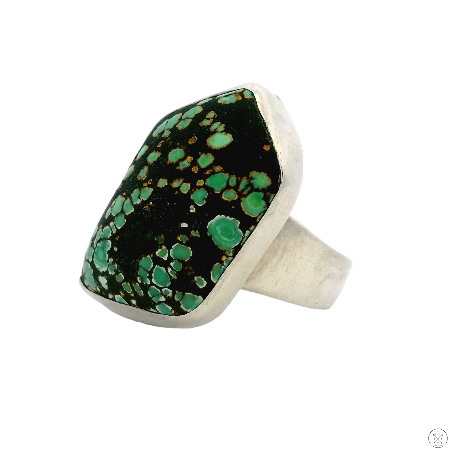 Vintage Sterling Silver Ring with Turquoise Matrix Size 7