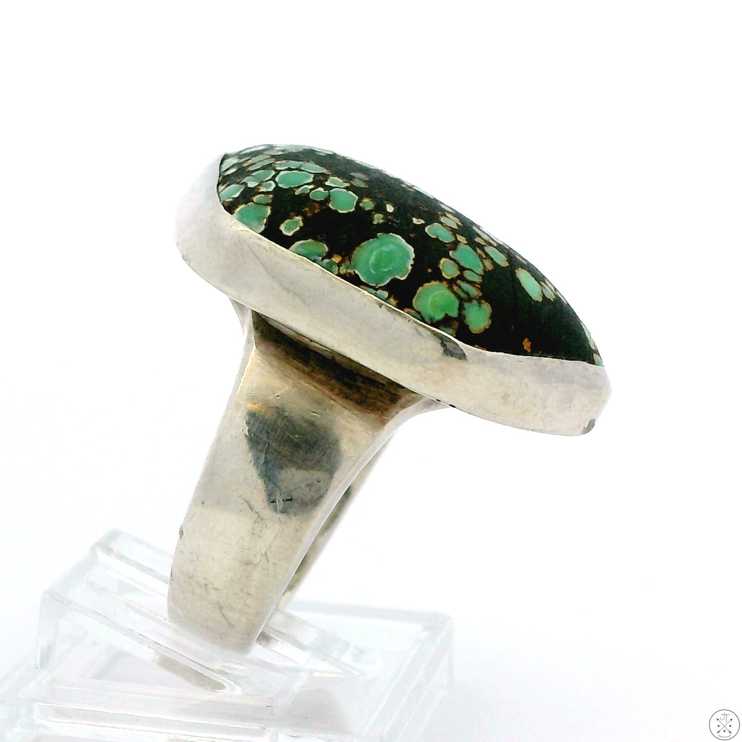 Vintage Sterling Silver Ring with Turquoise Matrix Size 7