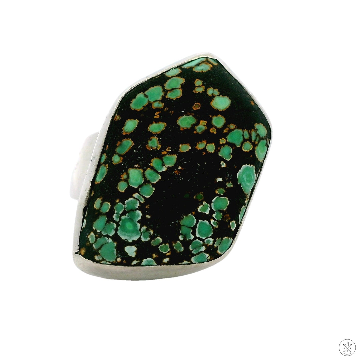 Vintage Sterling Silver Ring with Turquoise Matrix Size 7