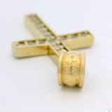 10k Yellow Gold Cross Pendant with CZs