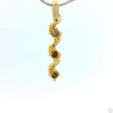 10k Yellow Gold Journey Pendant with Brown Diamonds