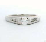 14k White Gold Engagement Ring with .37 ctw Diamonds Size 7.5 Love Story