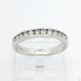 14k White Gold 3.5 mm Band with 1/2 ctw Diamonds Size 8