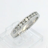 14k White Gold 3.5 mm Band with 1/2 ctw Diamonds Size 8