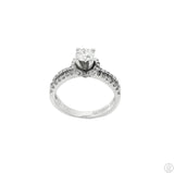 New Helzberg 18k White Gold Engagement Ring with 1 ctw Natural Diamonds Size 6.25 GIA IVS1