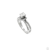 New Helzberg 18k White Gold Engagement Ring with 1 ctw Natural Diamonds Size 6.25 GIA IVS1
