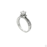 New Helzberg 18k White Gold Engagement Ring with 1 ctw Natural Diamonds Size 6.25 GIA IVS1