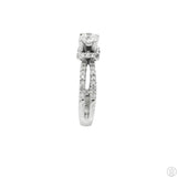 New Helzberg 18k White Gold Engagement Ring with 1 ctw Natural Diamonds Size 6.25 GIA IVS1