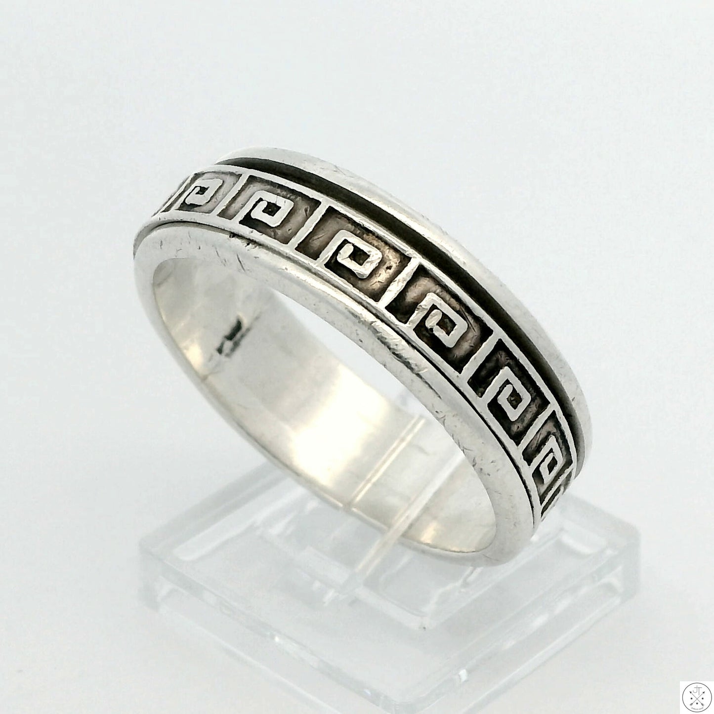 Vintage Sterling Silver 7.6 mm Band Size 14 Spinner Ring