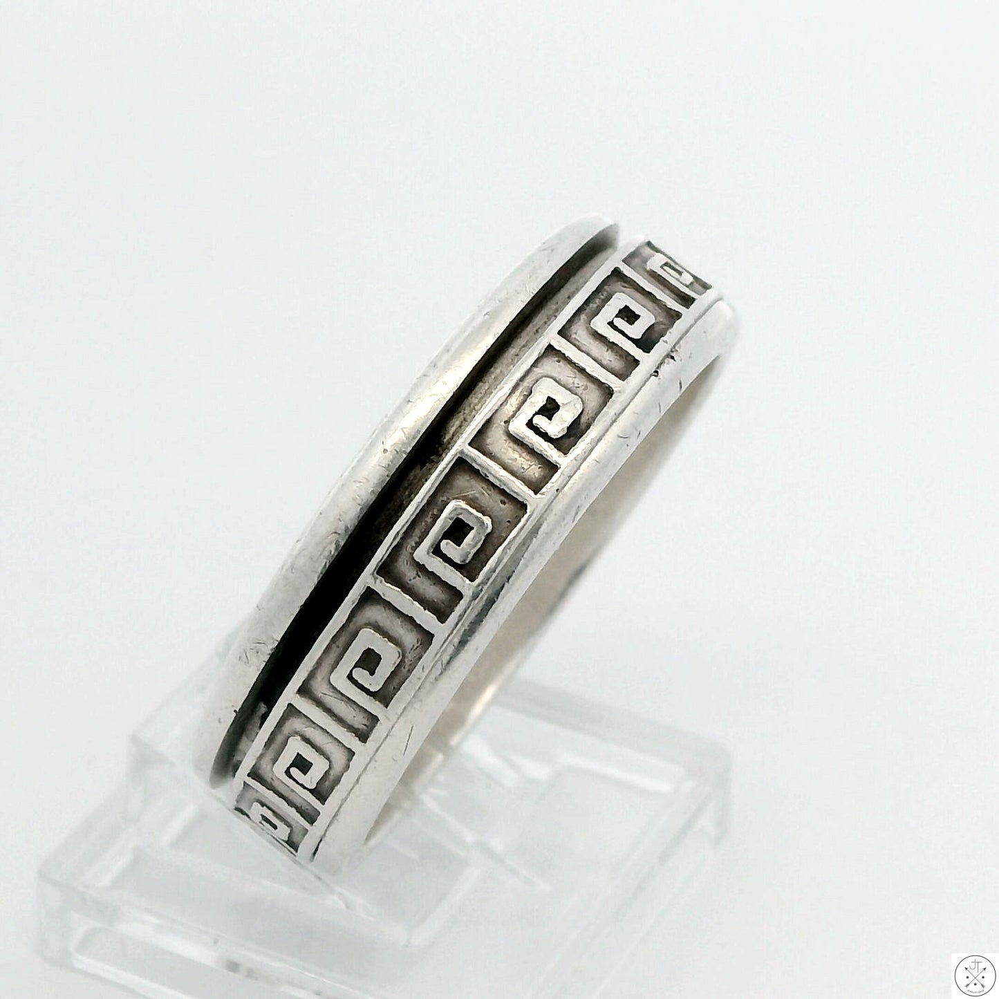 Vintage Sterling Silver 7.6 mm Band Size 14 Spinner Ring