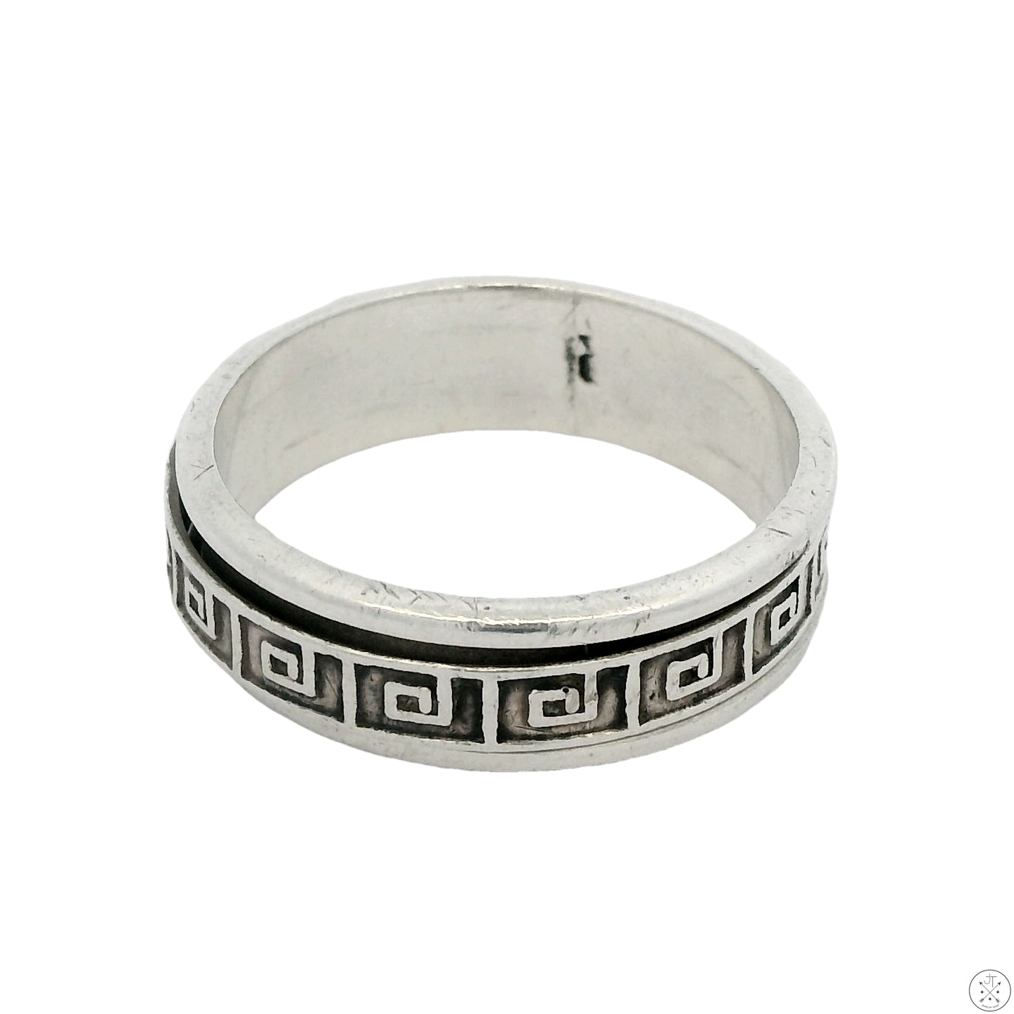 Vintage Sterling Silver 7.6 mm Band Size 14 Spinner Ring