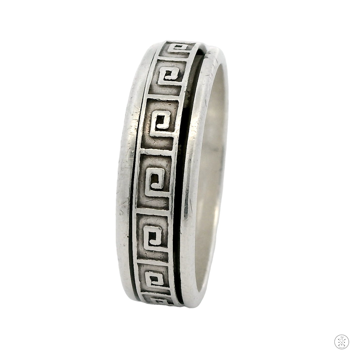 Vintage Sterling Silver 7.6 mm Band Size 14 Spinner Ring